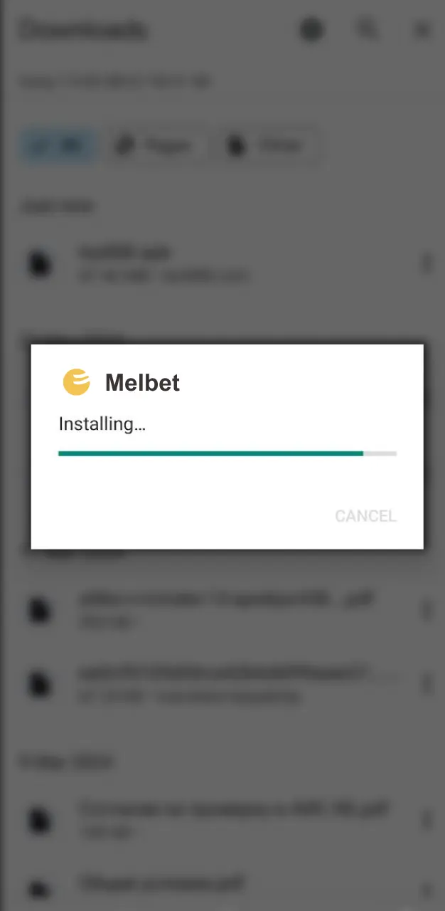 Tap the APK file to launch the setup.