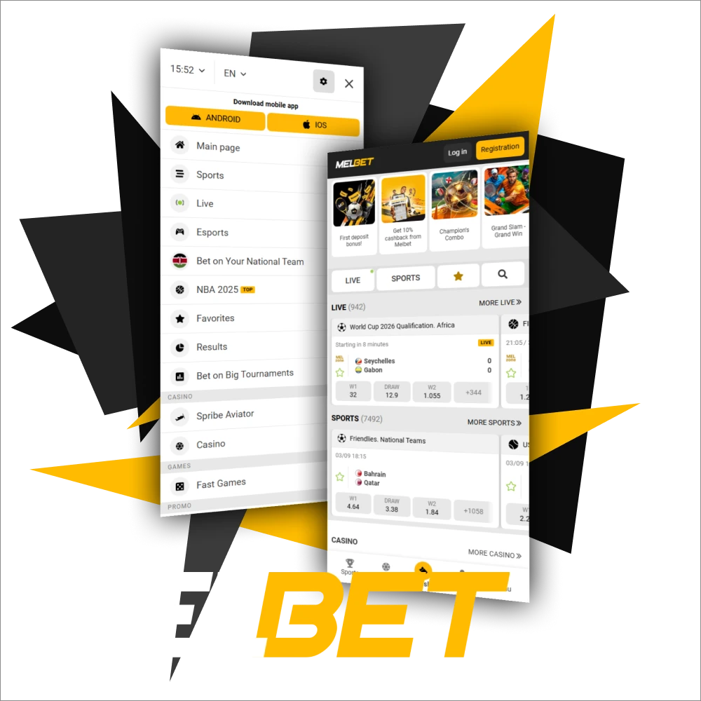 Place bets on Melbet Kenya from anywhere using your phone or tablet.
