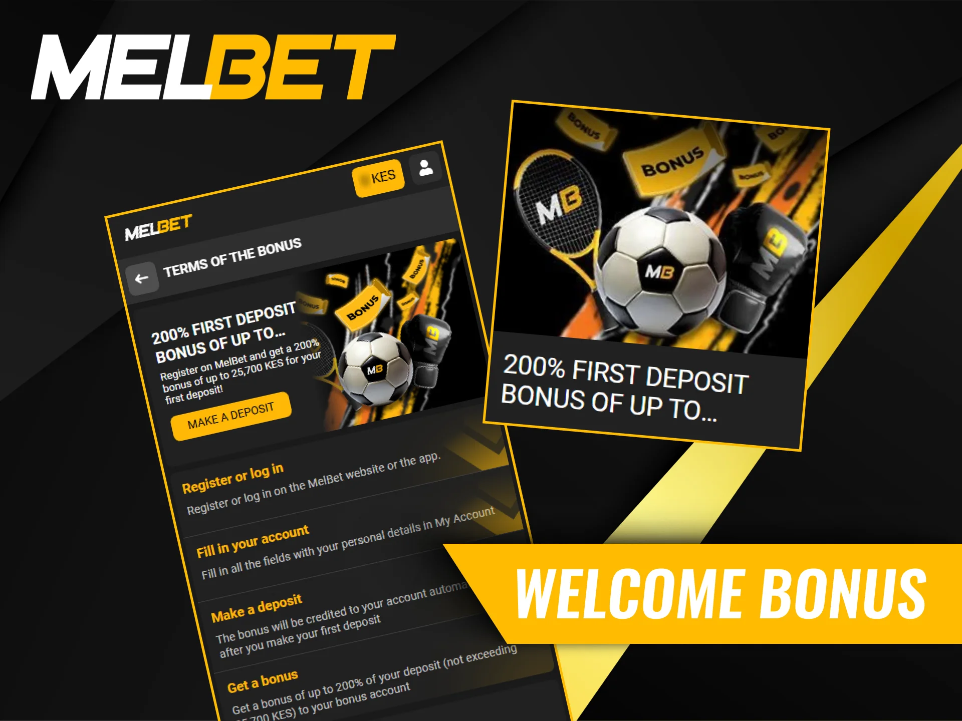 Welcome bonus for new players at Melbet Kenya.