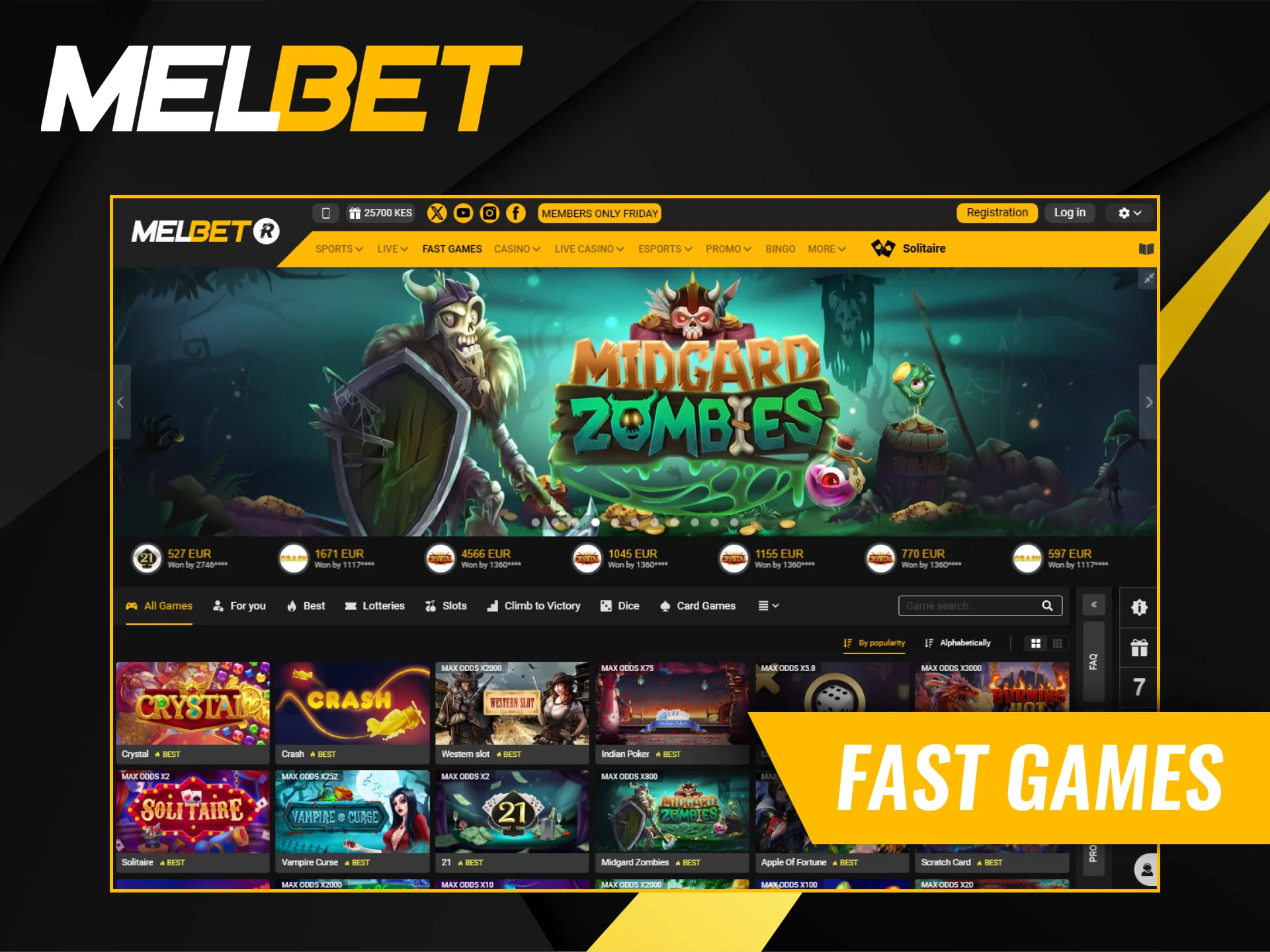 Melbet Casino offers games designed for quick rounds and instant results.