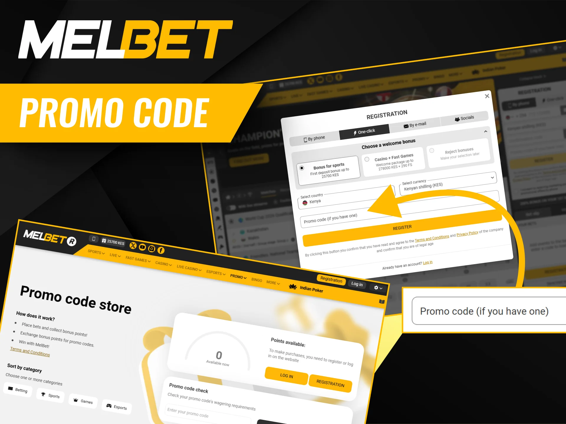 The Melbet Casino promo code gives you access to special bonuses or free spins.