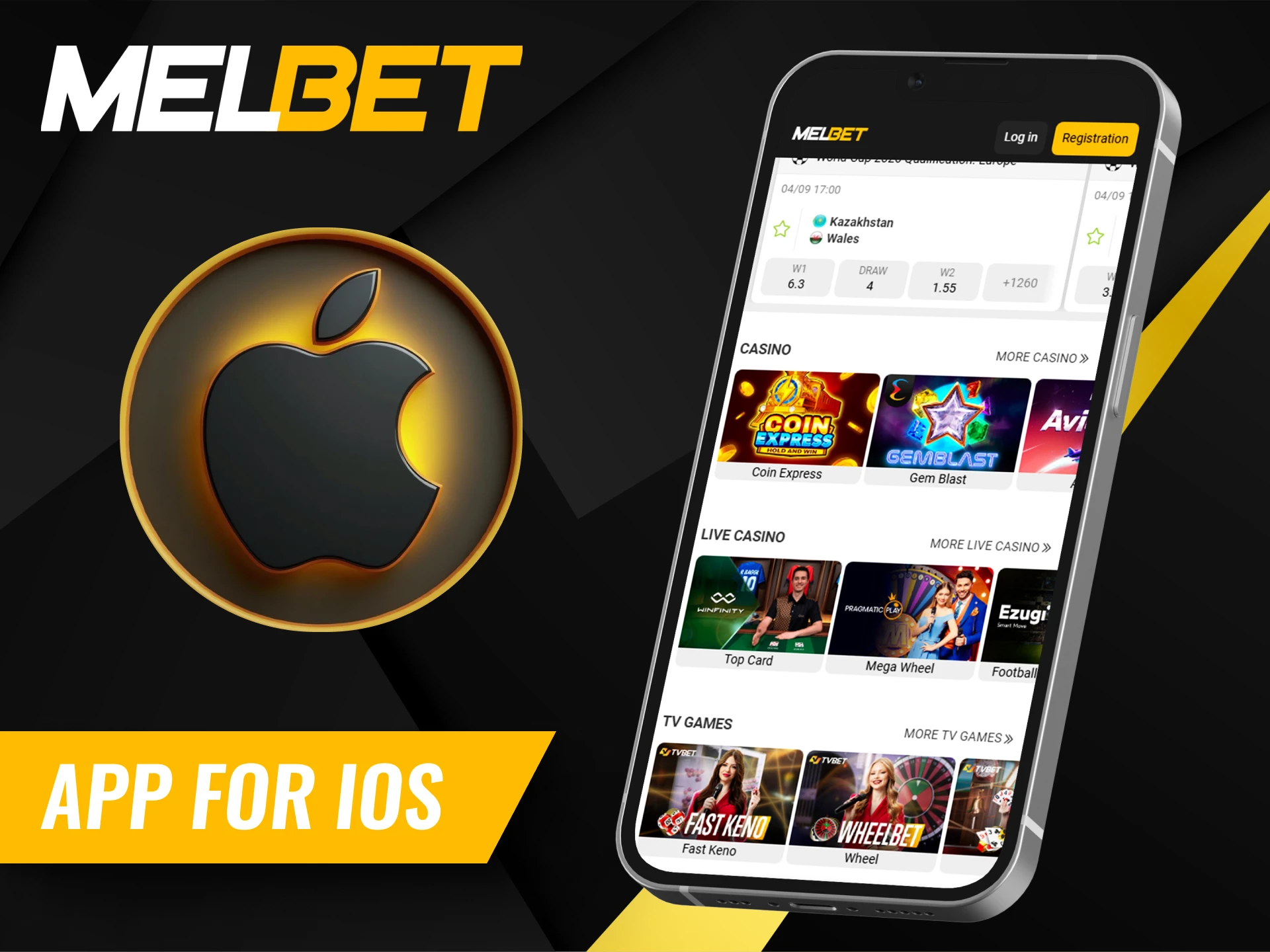 Step-by-step instructions for installing the Melbet app on iOS.