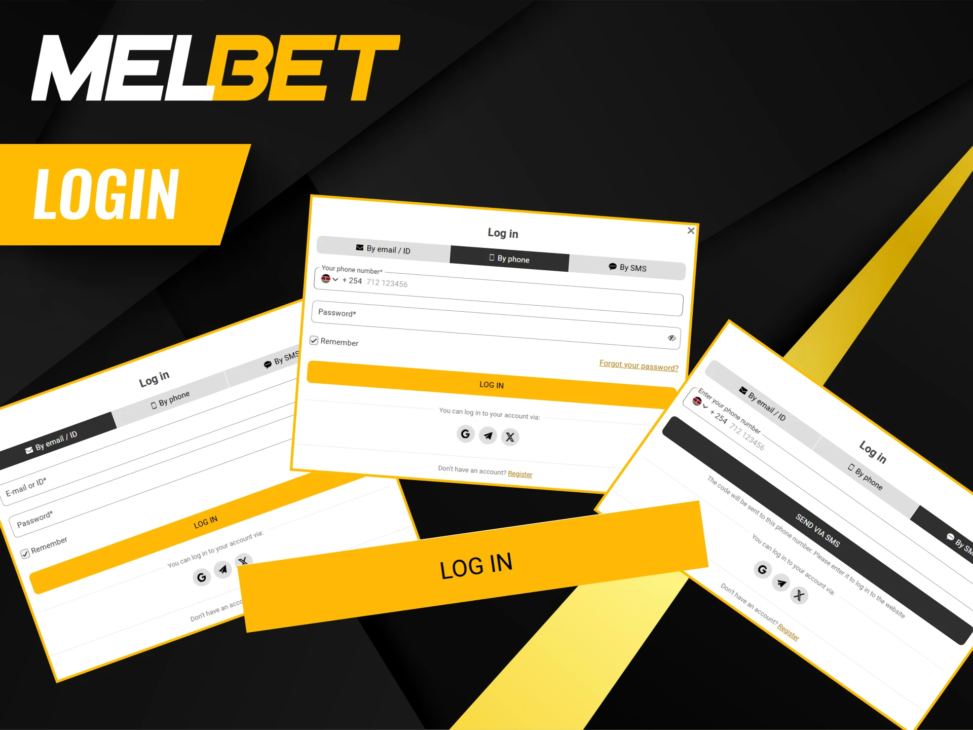 You need to log in to your Melbet account to access all the games.
