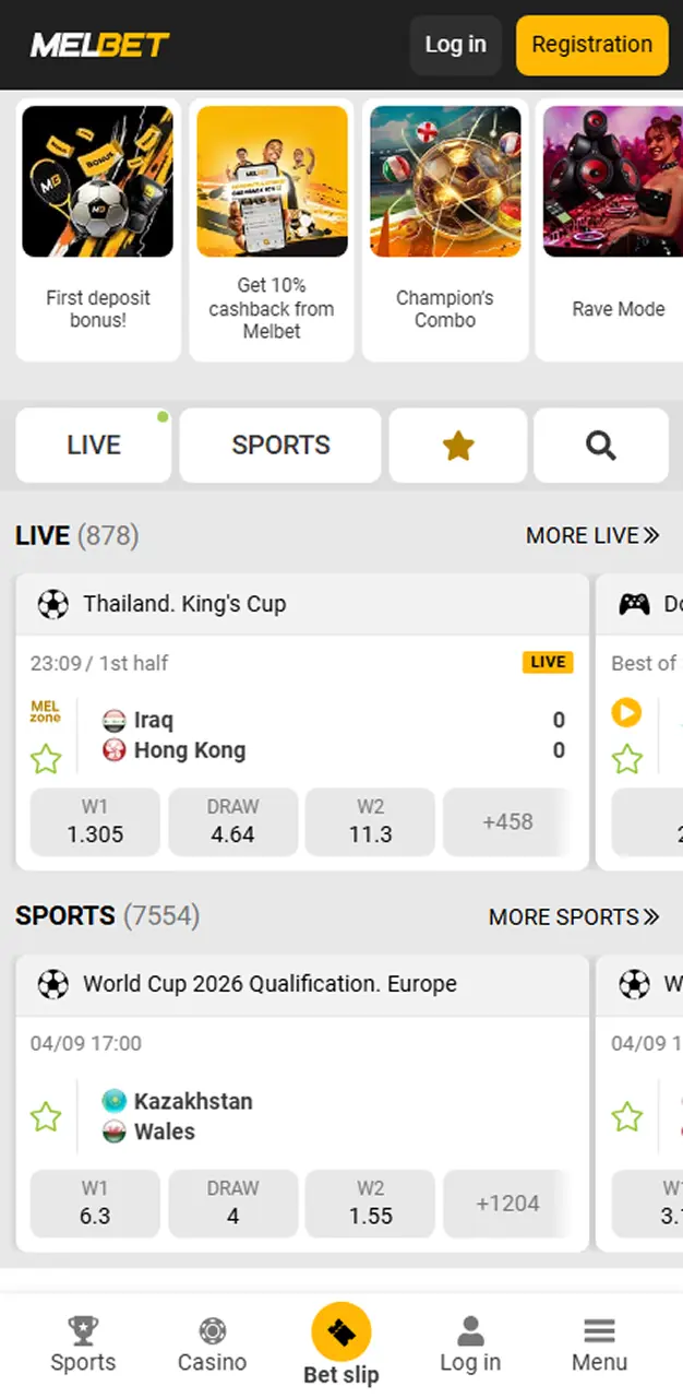 Go to official Melbet Kenya website.