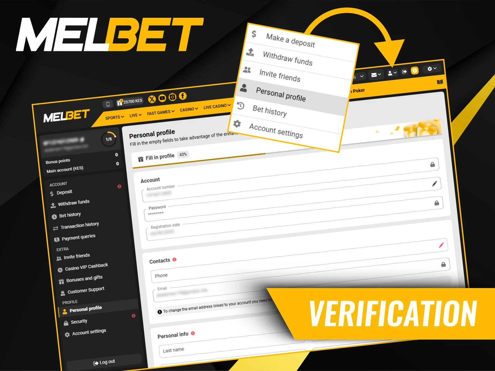 Verify your Melbet Kenya account for complete security.