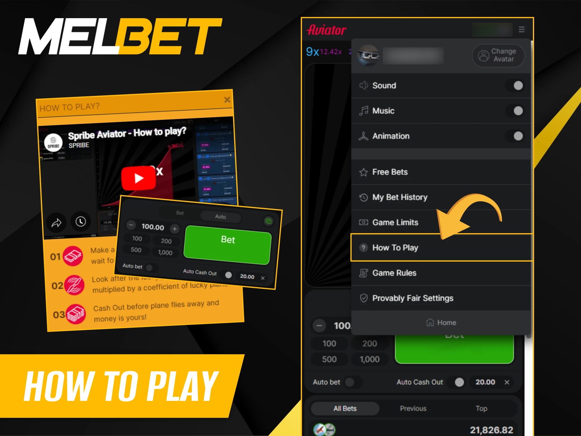 How to play Aviator on Melbet.