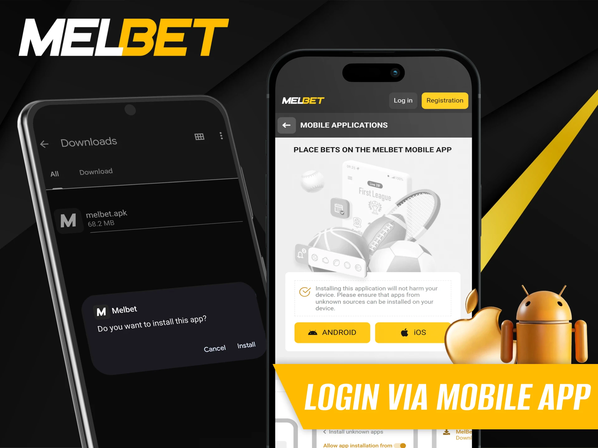 You can log in to your Melbet Kenya account from your mobile phone.