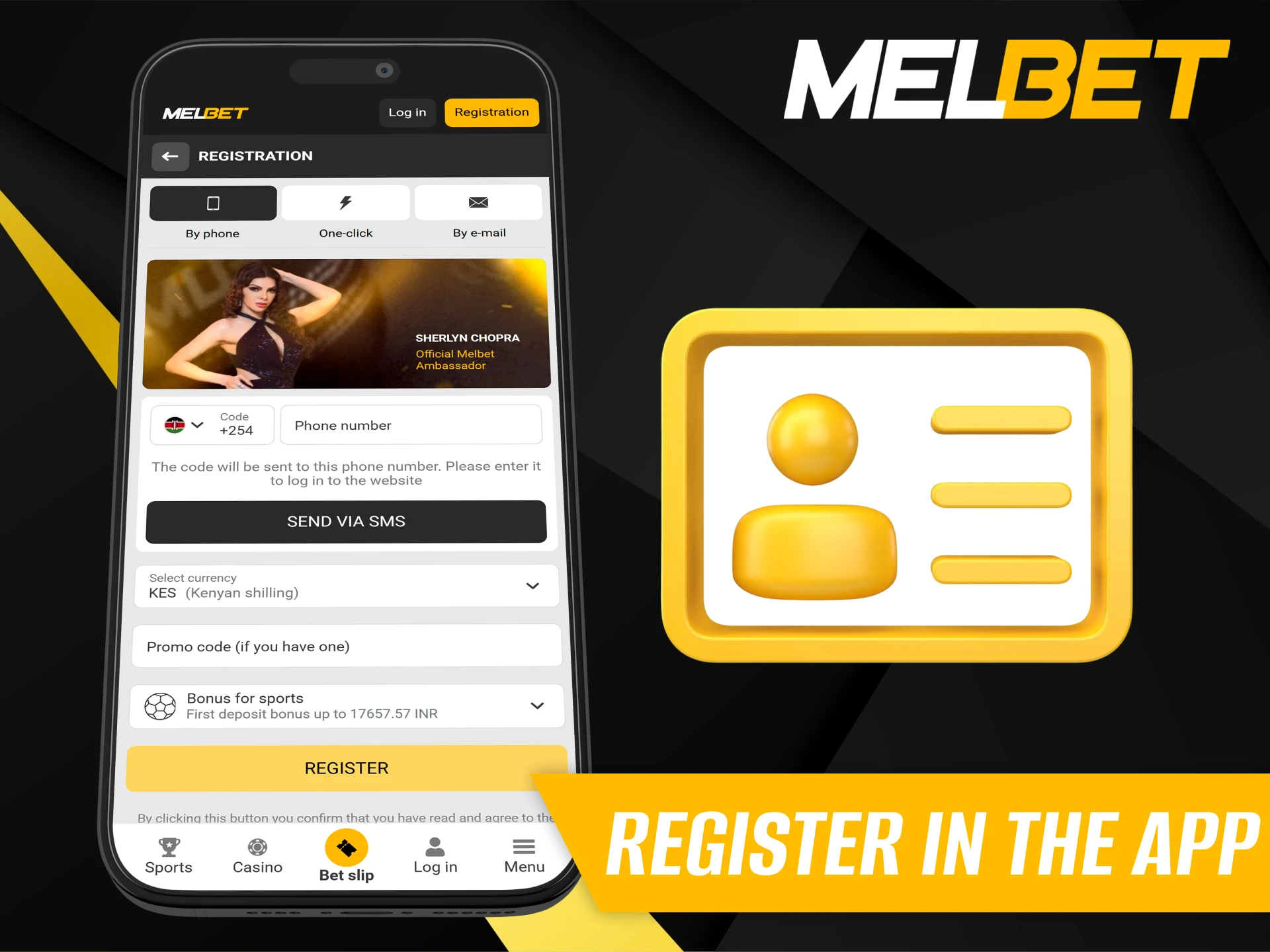 Step-by-step instructions for registering a Melbet account via the app.