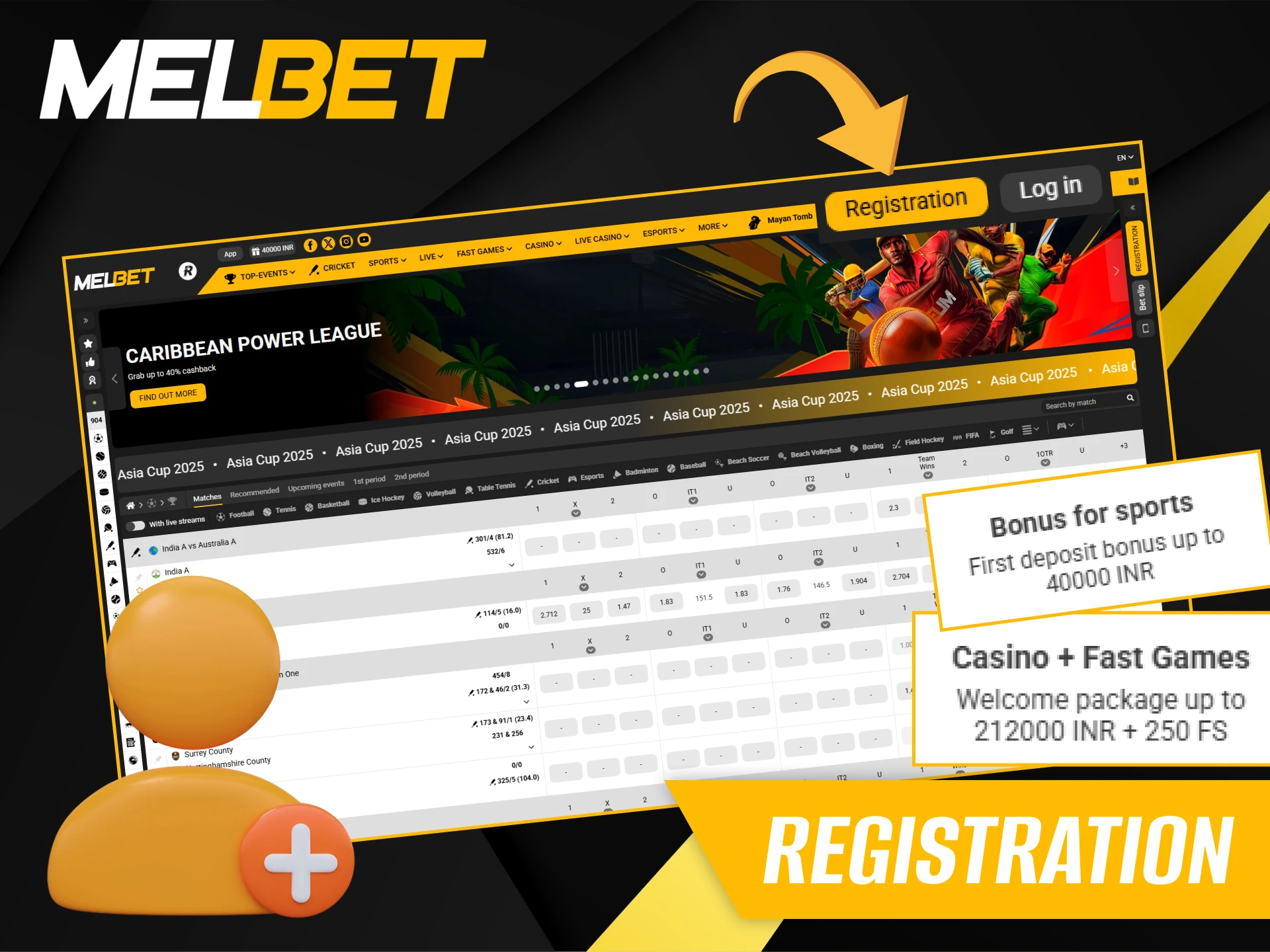 Step-by-step instructions for registering an account on Melbet Kenya.