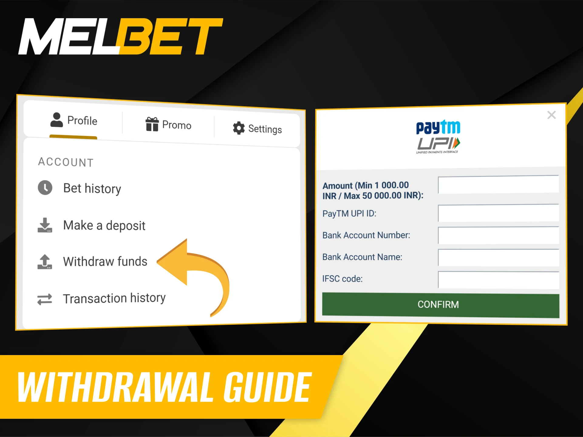 Step-by-step instructions for withdrawing funds from Melbet Kenya.